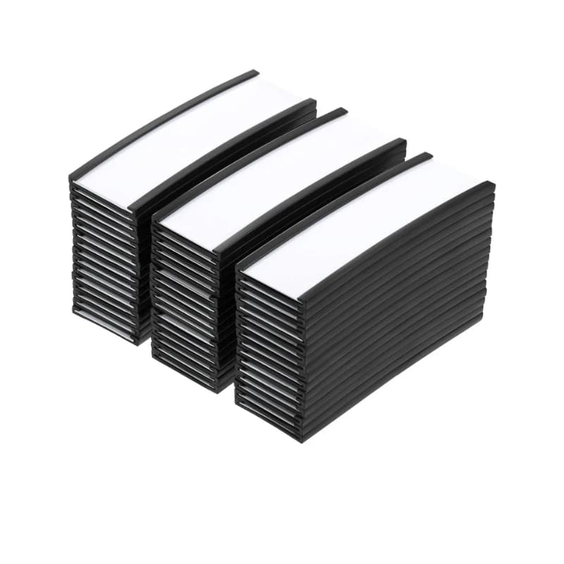 30/50 Pezzi Portaetichette Magnetici con Protezioni in Plastica Trasparente per Scaffali Metallici 1 X 3 Pollici/1 X 2 Pollici