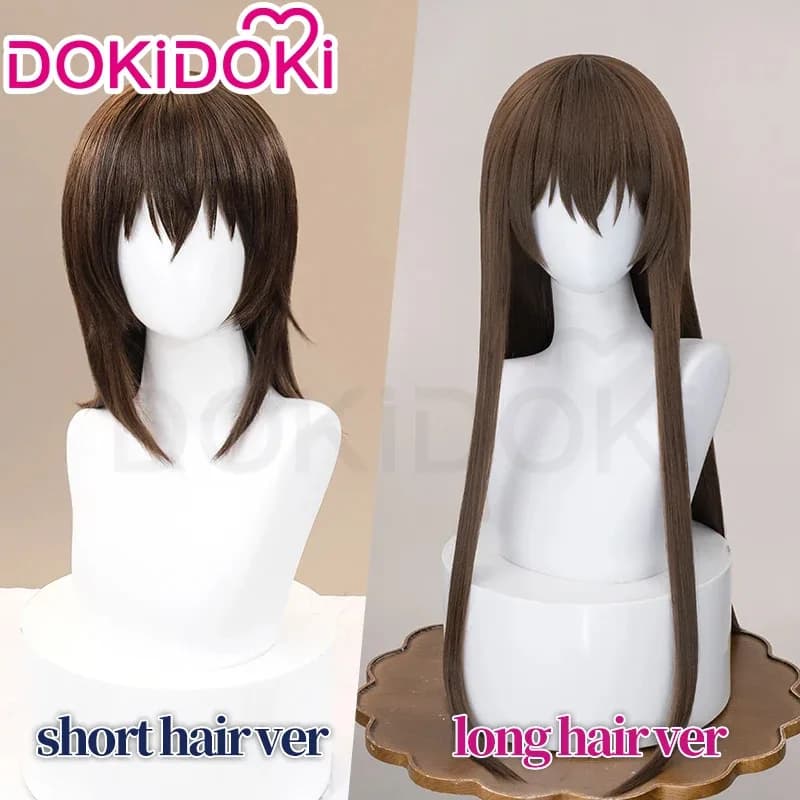 IN MAGAZZINO Yuki Croce Parrucca Anime Vampire Knight Parrucca Cosplay DokiDoki Yuuki Croce Cosplay Donne 38 cm Corto 78 cm Capelli castani Protezione libera
