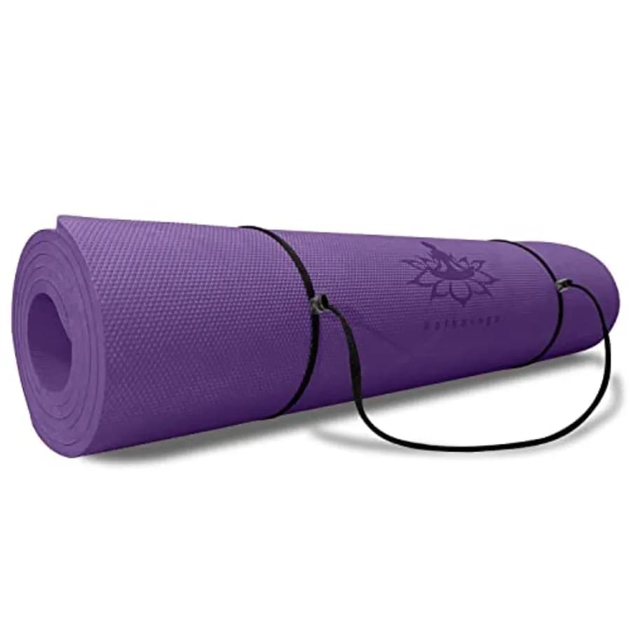 Tappetino Yoga Spesso in TPE 183x69x8mm Antiscivolo Ecologico per Yoga, Pilates e Allenamenti a Terra