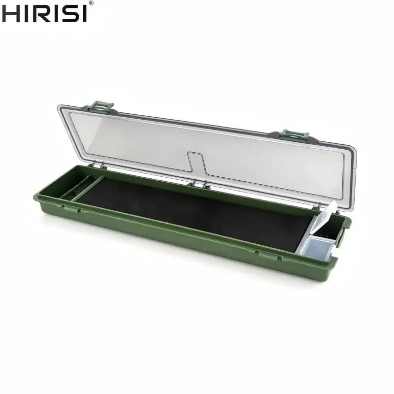 HIRISI Carp Fishing Rig Box with Foam Insert Transparent Lid Hair Rig Storage Tackle Box for Carp Coarse Fishing