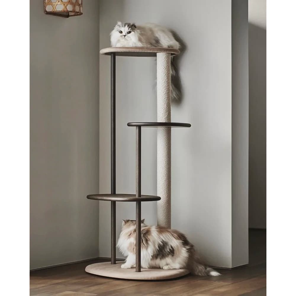 Arredamento per Gatti di Design all'Ingrosso in Legno di Quercia Massiccio con Gradini Antiscivolo, Albero per Gatti Kratzbaum con Etichetta Privata