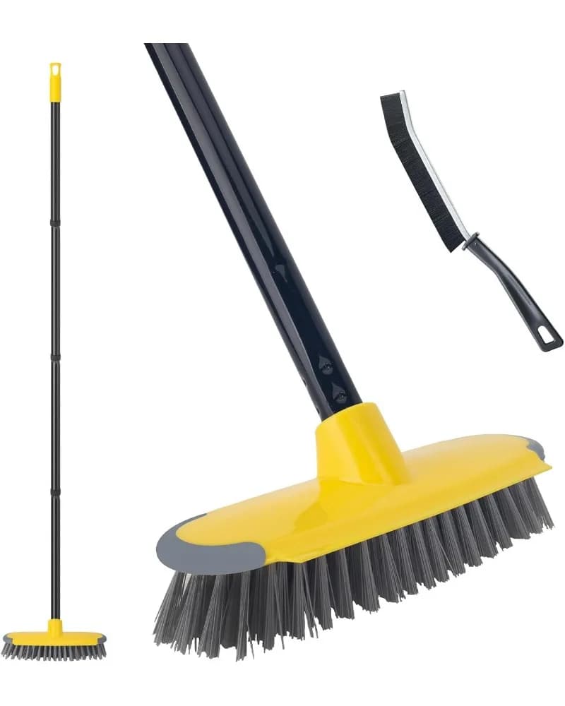 Floor brush with Long sleeve, Shower brush, Exterior brush for Carpets, Boats, Patio, Garage, Cement cleaning