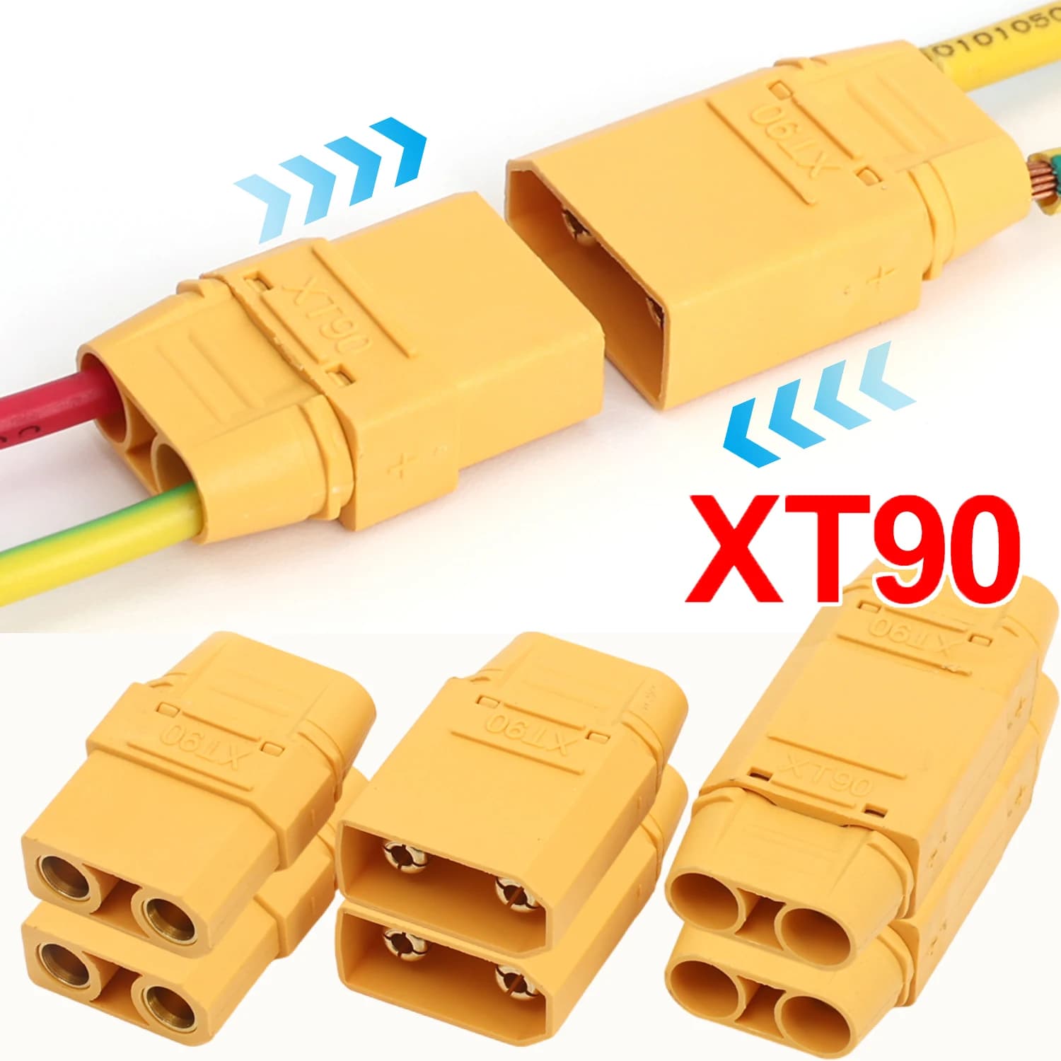 XT90 Maschio Femmina Connettore Spina Terminale di Saldatura Spine per RC Lipo Batteria Drone Barca Aereo Cavo Connettori Adattatore