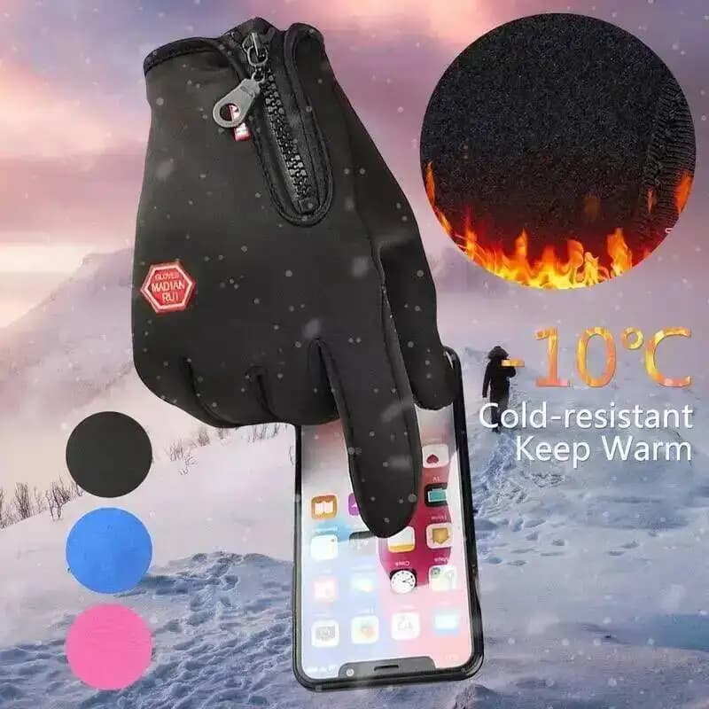 Guanti Riscaldati Elettrici USB con Touchscreen, Guanti Invernali Caldi per Uomo e Donna, Impermeabili per Snowboard e Moto con Cerniera