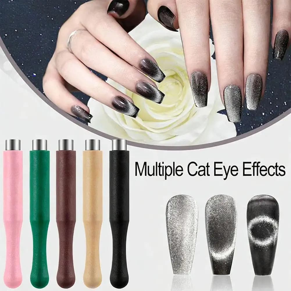 Penna Magnetica Professionale a Doppia Punta per Unghie Effetto Occhio di Gatto, Strumento per Nail Art 3D, Accessori per Manicure Fai-da-Te