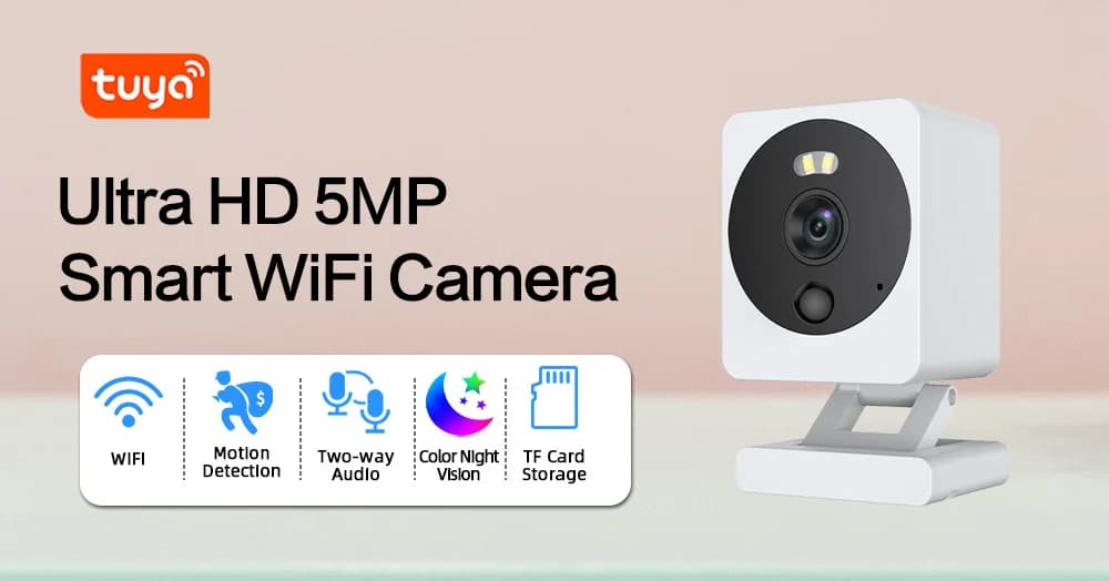 3MP 1296P Tuya APP Telecamera IP WIFI a colori AI Umanoide Home Security CCTV Baby Monitor