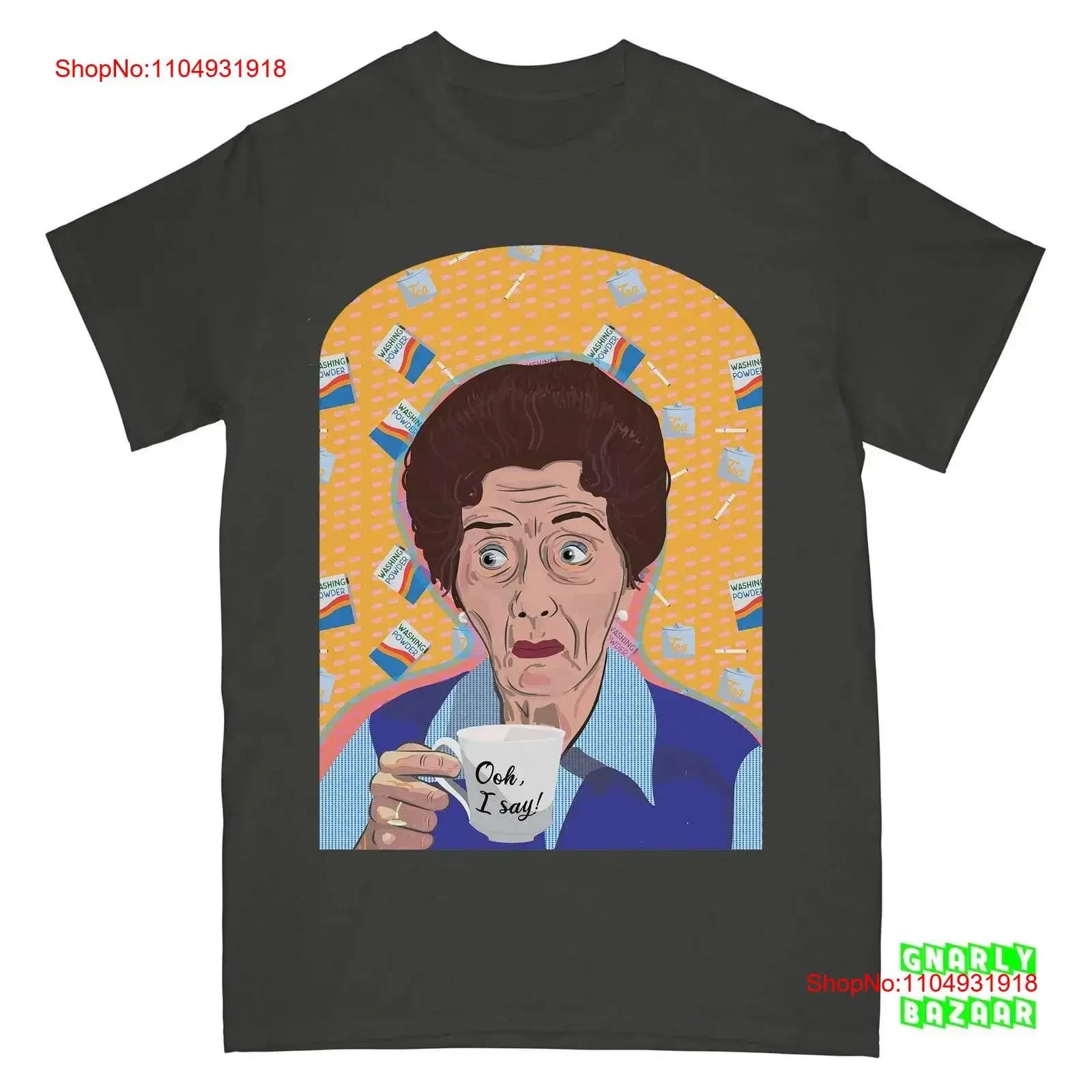 T-shirt Eastenders in cotone a pois Telly di sapone britannico vintage lavato casual alla moda leggermente unisex versatile streetwear
