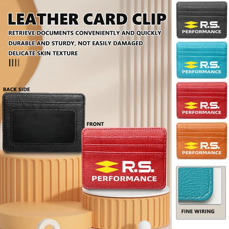 For Renault Mini Ultra-thin Wallet Bank Credit Card Holder Men's Business Small ID Case for Women Purse Arkana Captur Twingo