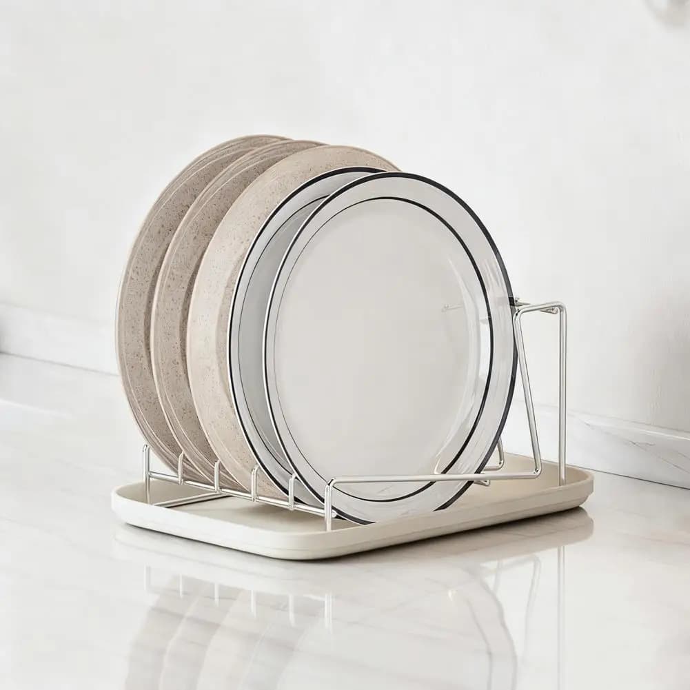 Cabinet Storage Rack Stainless Steel Dish Draining Rack with Cutting Board Holder Kitchen Sink Organizer Countertop for Home