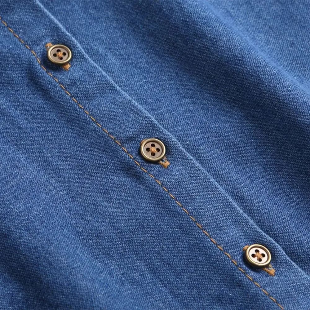Colletto finto staccabile in denim, stile coreano, nero, a collo alto, a revers, a mezza camicia, a blusa finta