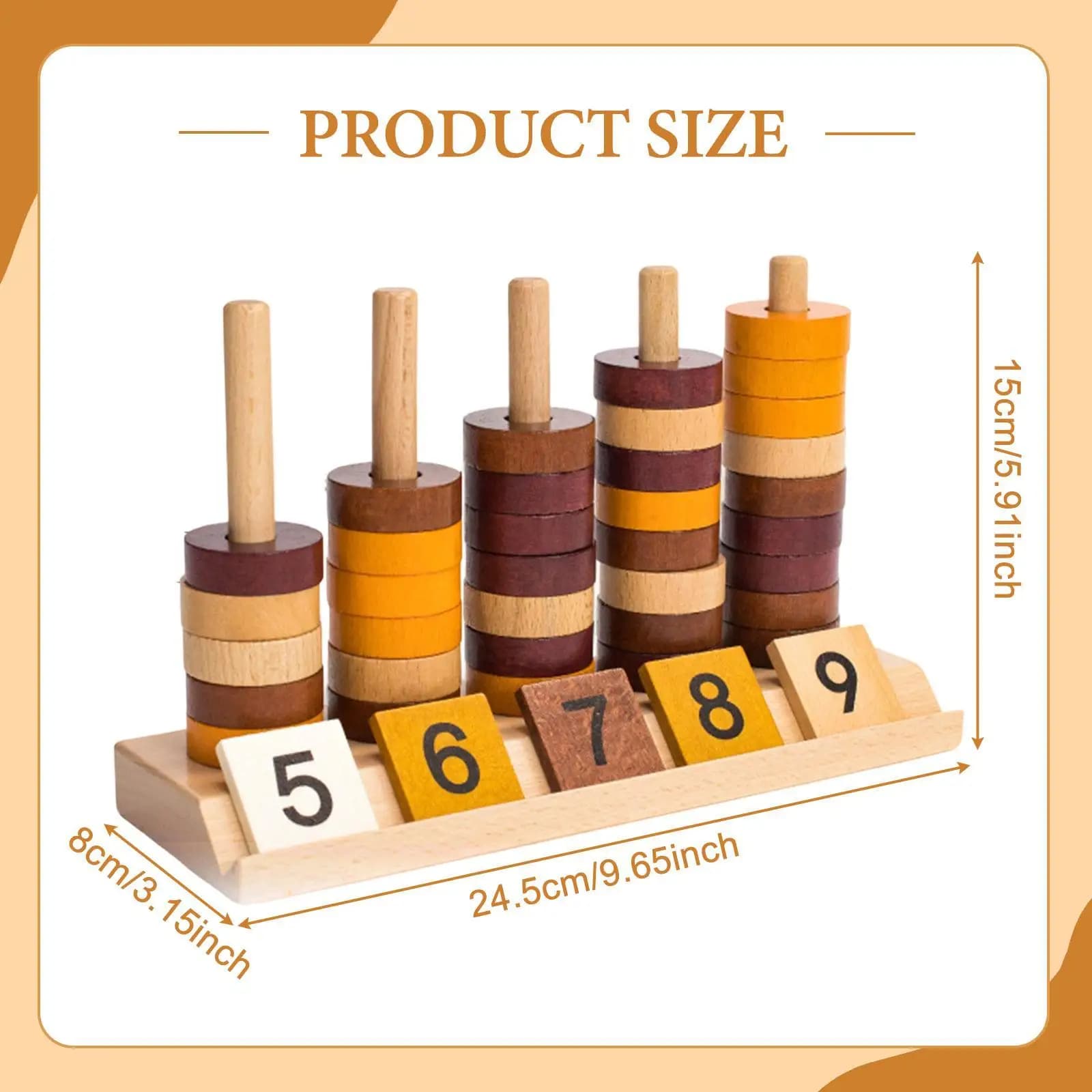 Gioco Educativo in Legno per l'Apprendimento dell'Aritmetica, Regalo per lo Sviluppo dei Bambini, Gioco di Addizione e Sottrazione con Blocchi Numerici per Compleanno