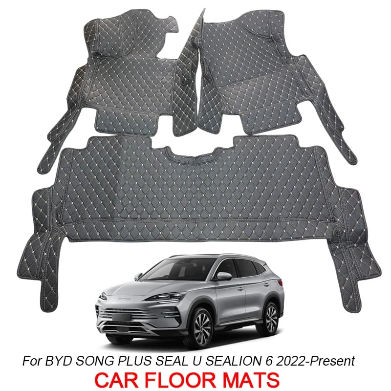 Tappetino per auto 3D Full Surround Protect Liner Foot Pad tappeto in pelle PU impermeabile per BYD SONG PLUS SEAL U SEALION 6 2022-2025