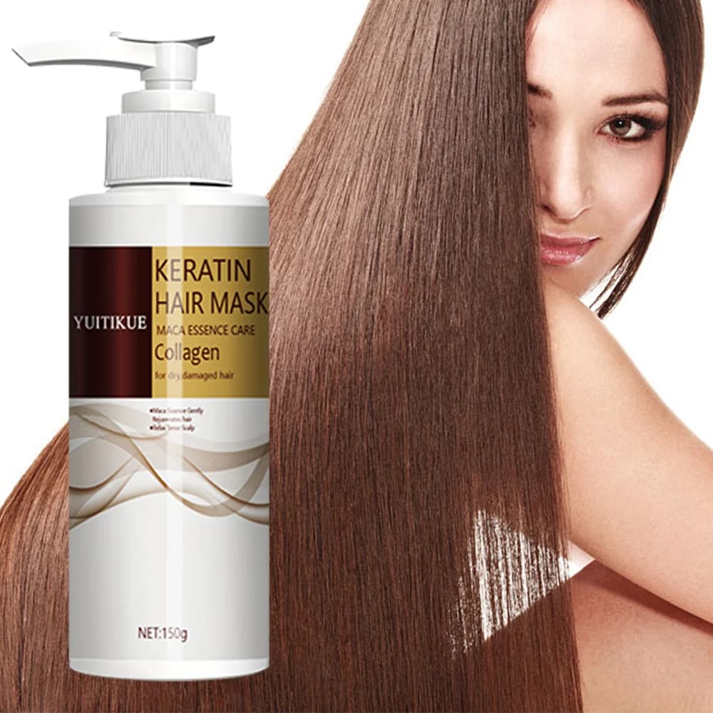 Maschera per Capelli al Collagene e Cheratina Nutrizione Profonda per Capelli Secchi Migliora la Lucentezza Naturale Trattamento per la Cura dei Capelli