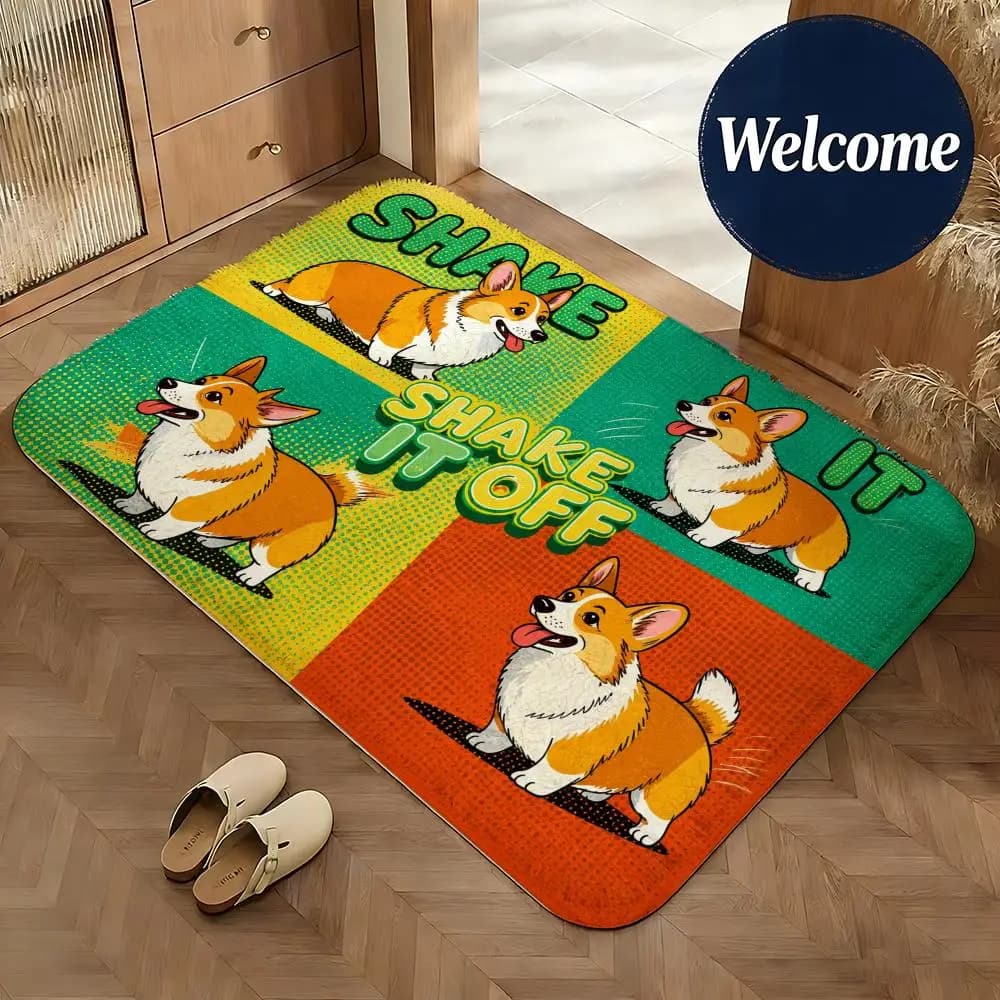 Shake It Off Floor Mat Non-Slip Absorbent Doormat Bathroom Bedroom Home Decor Rug