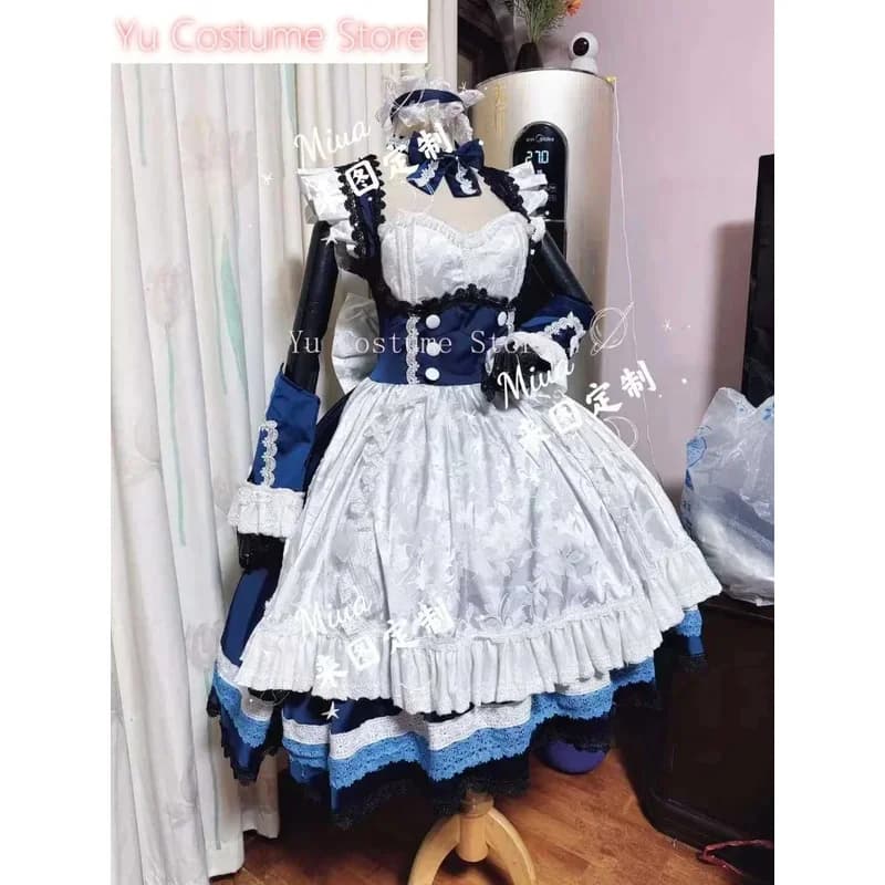 Yu Azur Lane Belfast Abito da cameriera inglese Costume cosplay Cos Gioco Anime Uniforme da festa Hallowen Gioca a ruolo Vestiti Clothinga;3,v'5.