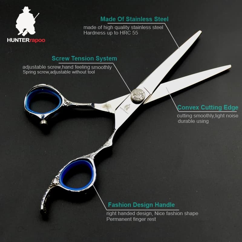 HT9141 Forbici professionali per capelli in acciaio inossidabile Saloni per animali domestici Kit cesoie per barbiere Parrucchiere Toelettatura Snip Clipper