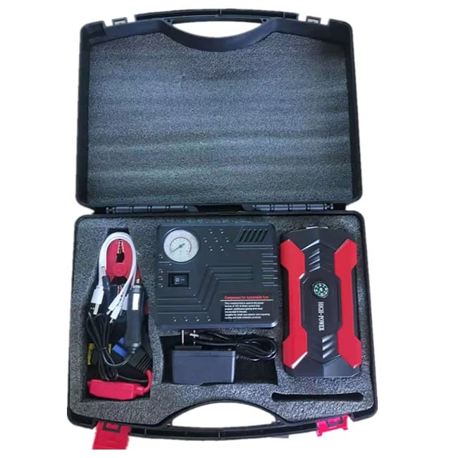 Avviatore d'Emergenza per Auto 12V 28000mAh con Compressore d'Aria e Powerbank - Vendita all'Ingrosso