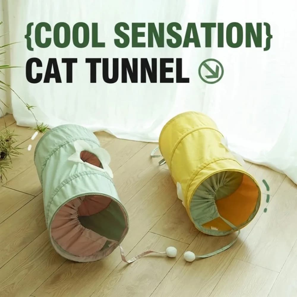 Cat Indoor Passage Nest Rolling My Neighbor Totoro Scratching Drill Bucket Toy Cat Supplies Folding Spiral Tunnel Cat Litter