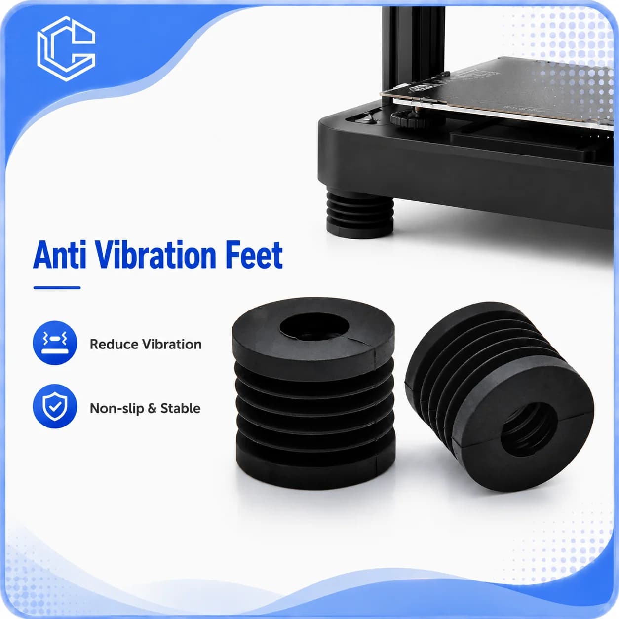 3D Printer 4/8pcs Antivibration Mat Feet Shock Stand Absorber Non-slip Rubber Landing Mat Feet For LabX1 P1P Ender3 CR10 For I3