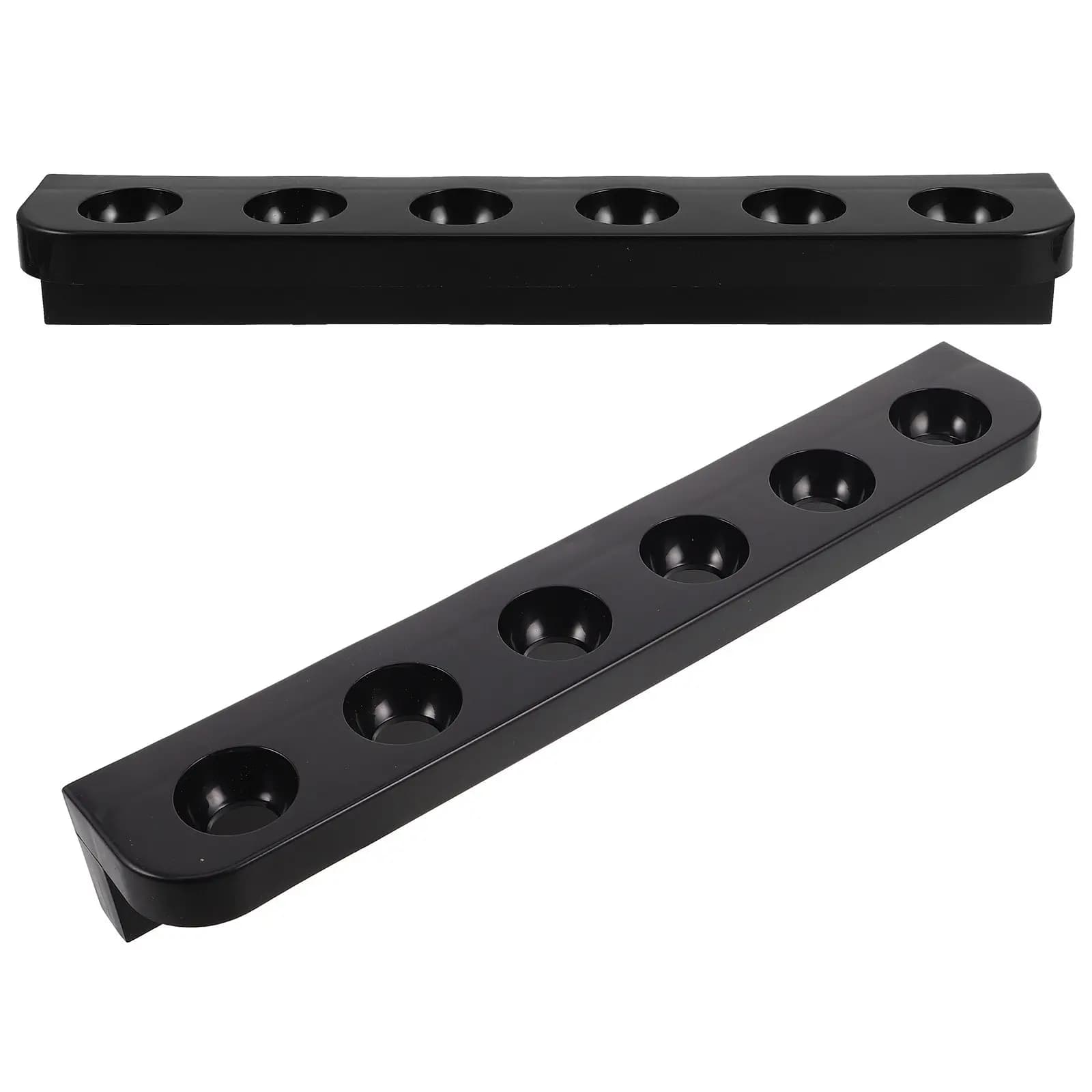 1Pair Space Saving Plastic Pool Rack 6 Slot Billiard Cue Stand Stylish Modern Design Pool Storage Rack for Home Commercial Use