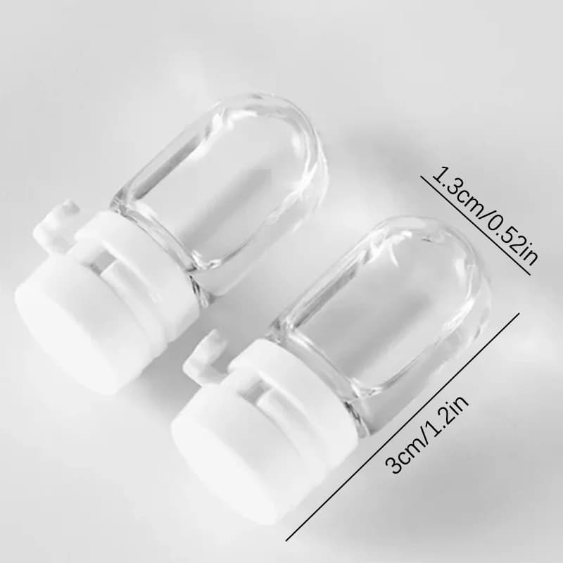 10 Pezzi Mini Bottiglie Vuote in Vetro da 1,5ml per Olio Essenziale, Cosmetici, Struccante, Campioni da Viaggio