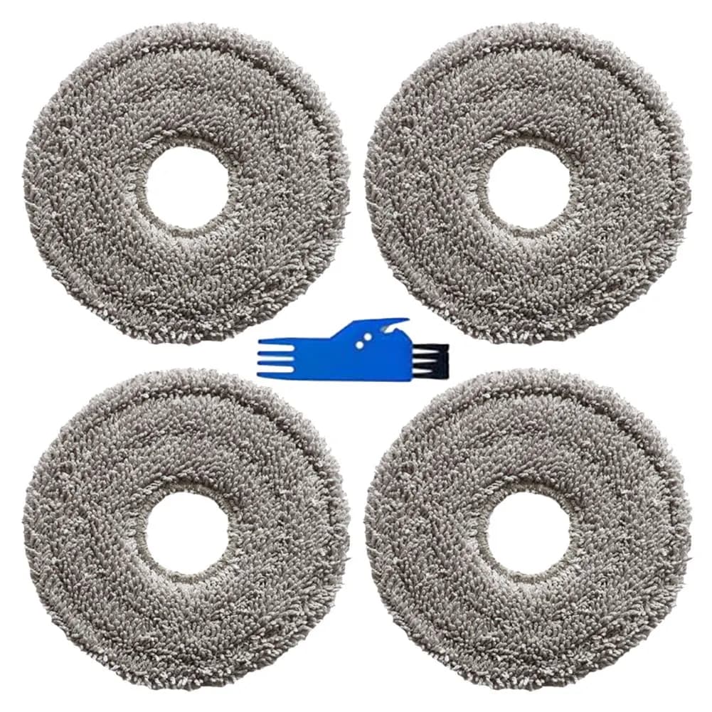 4-Piece Mop Pad & One Cleaning Brush Set Washable And Reusable Appliance Parts For Dreame ForL10 Ultra/for L10S Pro For Xiaomi