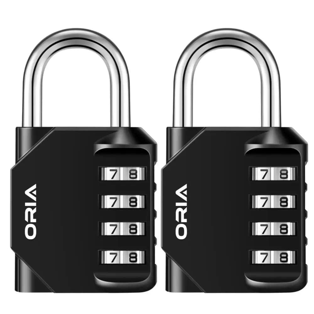 Lucchetto a combinazione ORIA 2 pezzi serrature con password serratura esterna impermeabile a 4 cifre per porta valigia borsa pacchetto armadio armadietto finestra