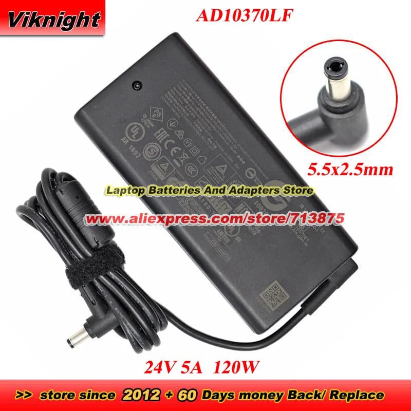Adattatore AC AD10370LF 24V 5A 120W Alimentatore Sottile per Proiettore Laser MINI SMART EF11 EF12 con Connettore 5.5x2.5mm