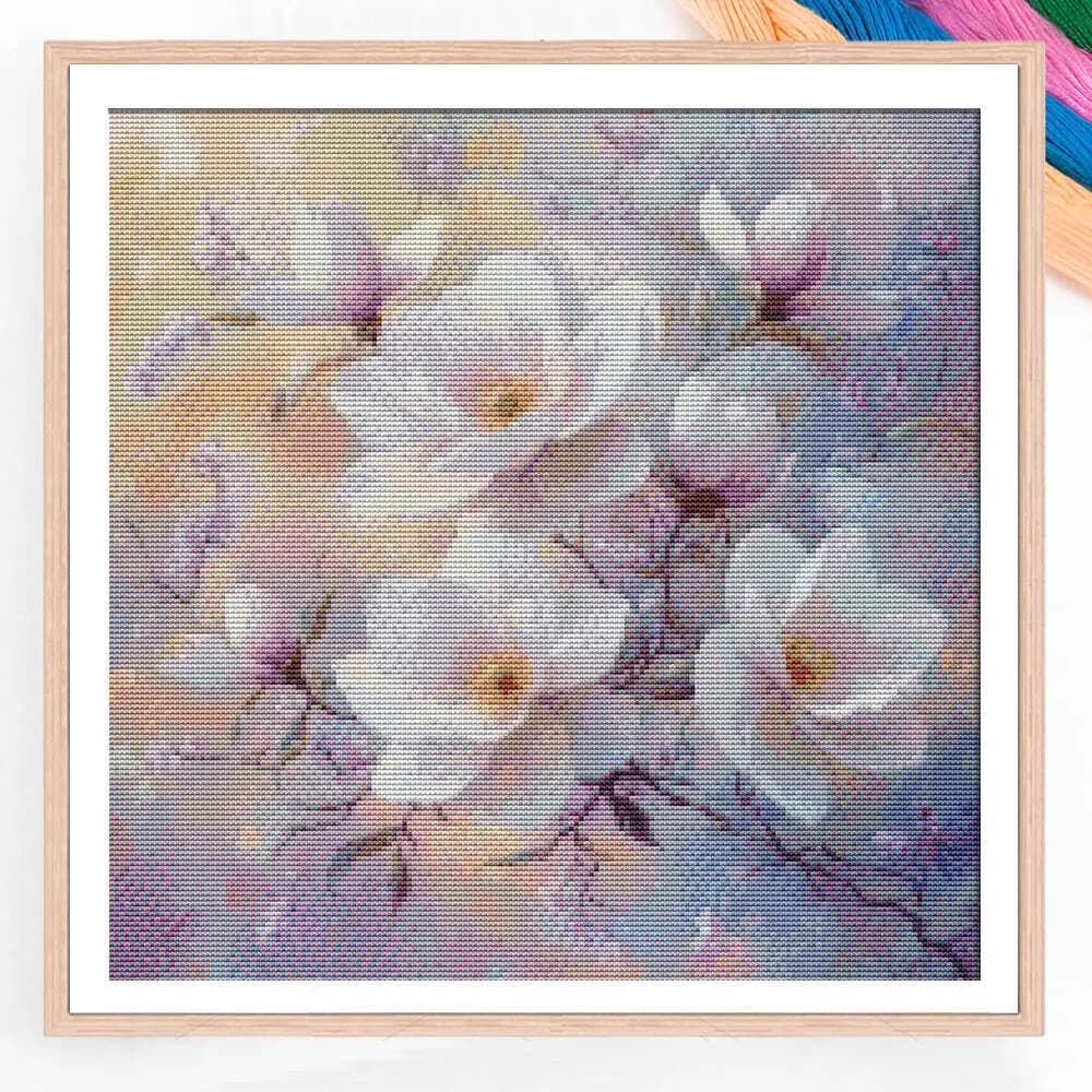 DIY Cross Stitch Flowers Picture Printed Canvas 11ct Sewing Kit New Arrivals Art Home Decoration Gift