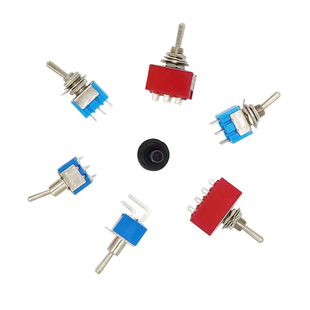 2PCS 6mm Interruttori Interruttore a levetta in miniatura Unipolare Doppio tiro Mini tappo impermeabile Smart Micro Switch Gadget elettronici 6A