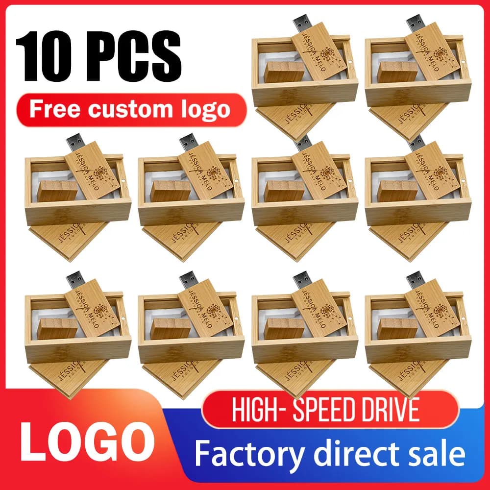 10pcs/lot Pen Drive 4GB 8GB USB2.0 Stick 16GB 32GB Flash Drive Customize Wooden LOGO Free USB Exquisite Wood Photography Gift