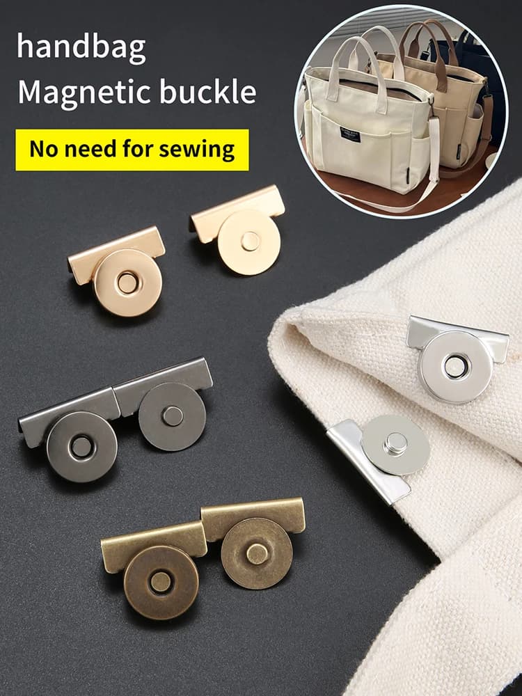 Magnetic Buckles, Bag Buckle Accessories, Magnetic Buckles, Strong Magnetic Buckles, Leather Bag Suction Buckles, Concealed Buck