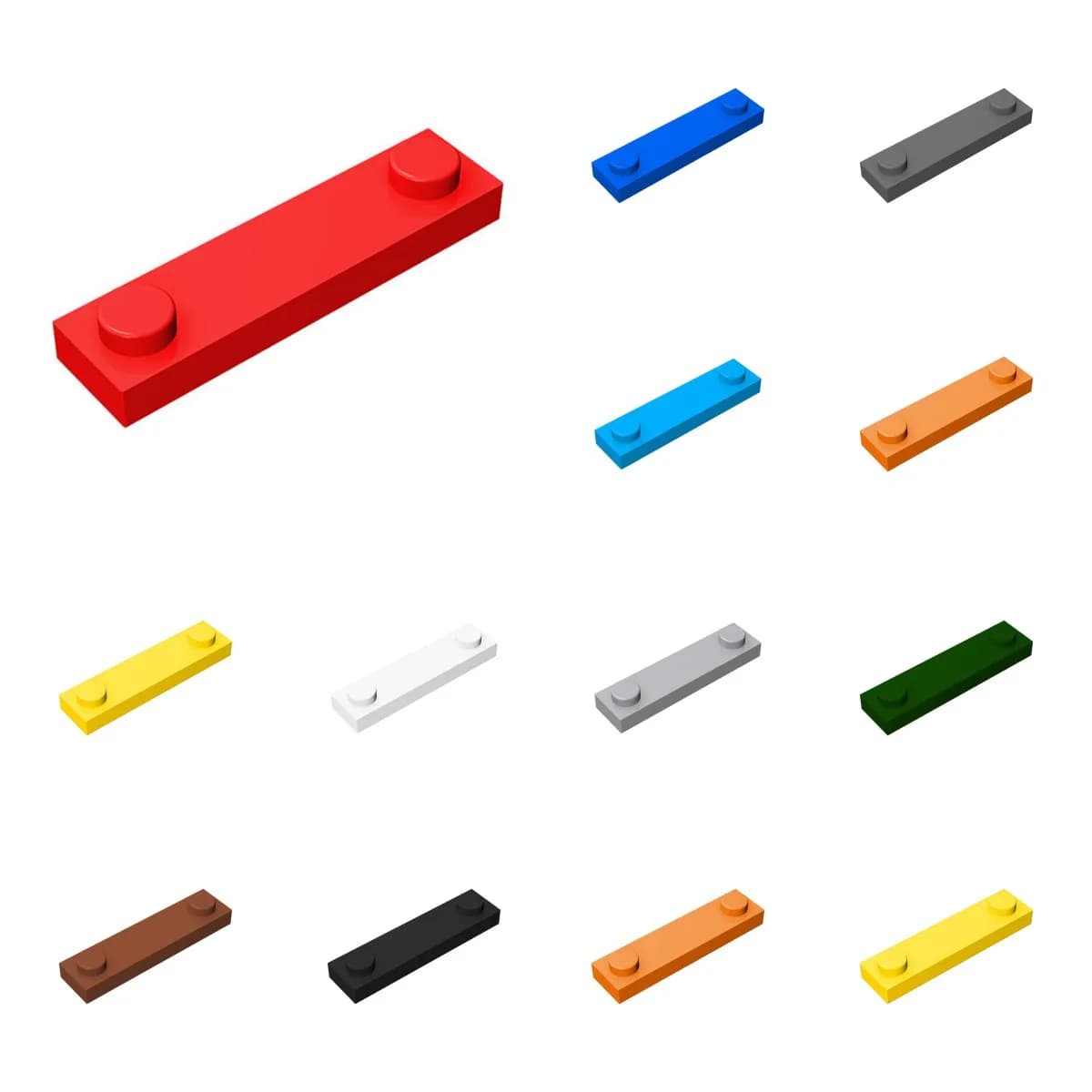 50 pz 92593 Modificato 1x4 con 2 Borchie Mattoni Collezioni Bulk Modulare GBC Giocattoli Per Tecnico MOC FAI DA TE Building Blocks Compatibl