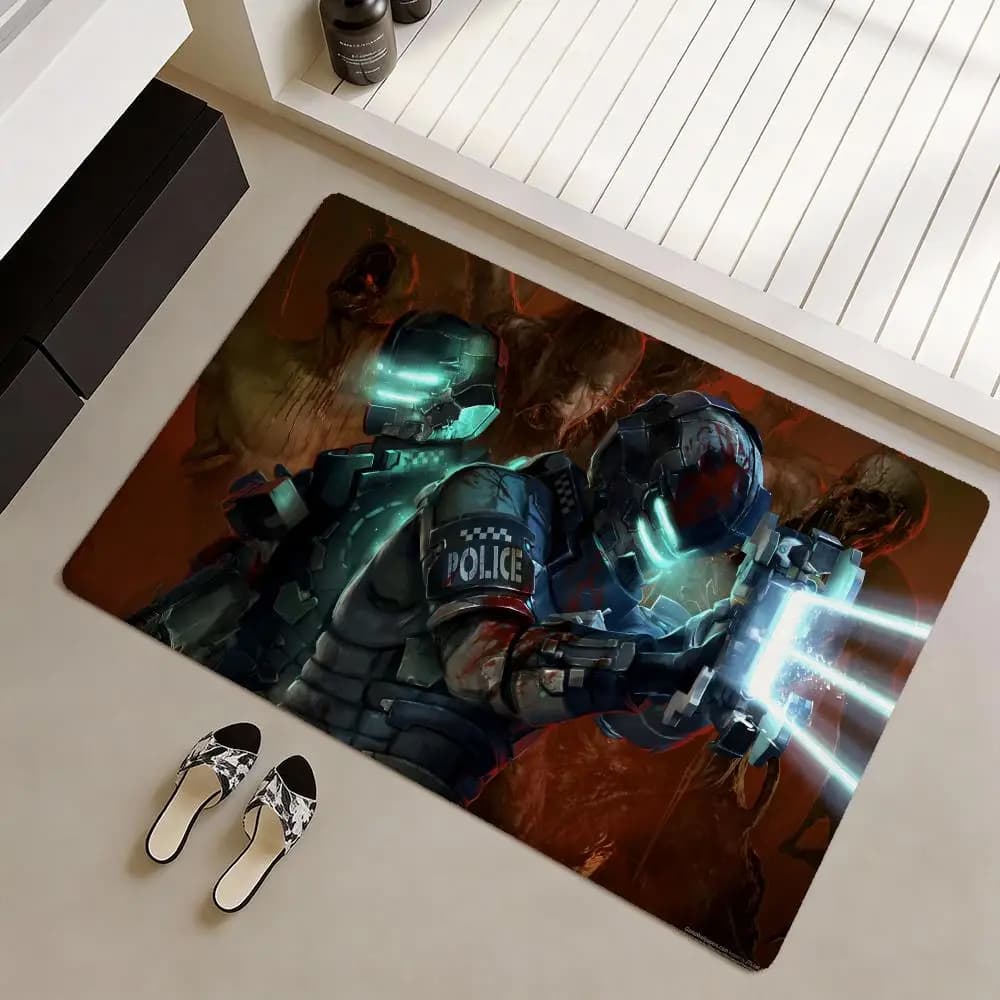 Tappetino D-Dead Space in morbida flanella antiscivolo - Tappeto ispessito per soggiorno e decorazioni per la casa