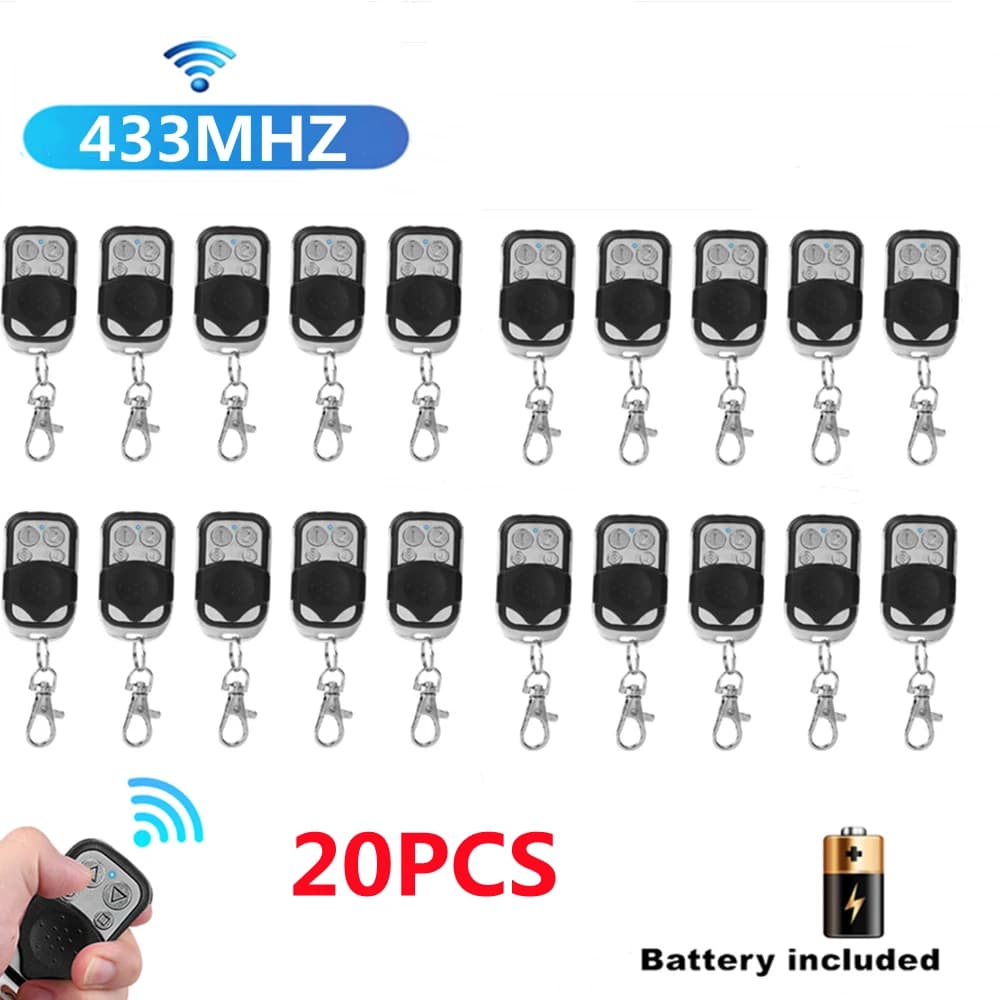 20 pz 433 MHz RF di Controllo Remoto 4CH Pulsante Chiave Dell'automobile Apriporta Del Garage di Controllo Remoto Auot Copia Duplicatore di controllo del Cancello Elettronico
