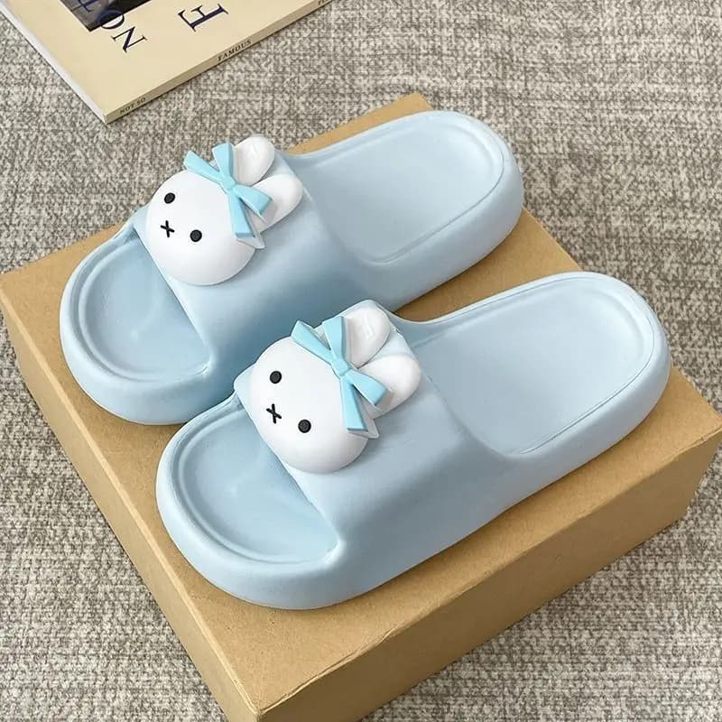 New Cute Miffy Rabbit EVA Slippers Anime Periphery Home Indoor Anti Brushing and Odorous Slippers Women's External Sandals