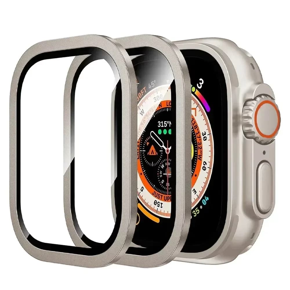 2 pcs tempered glass for Apple Watch Ultra 49mm protection scratch-resistant HD metal bumper full film for IWatch Ultra 49mm