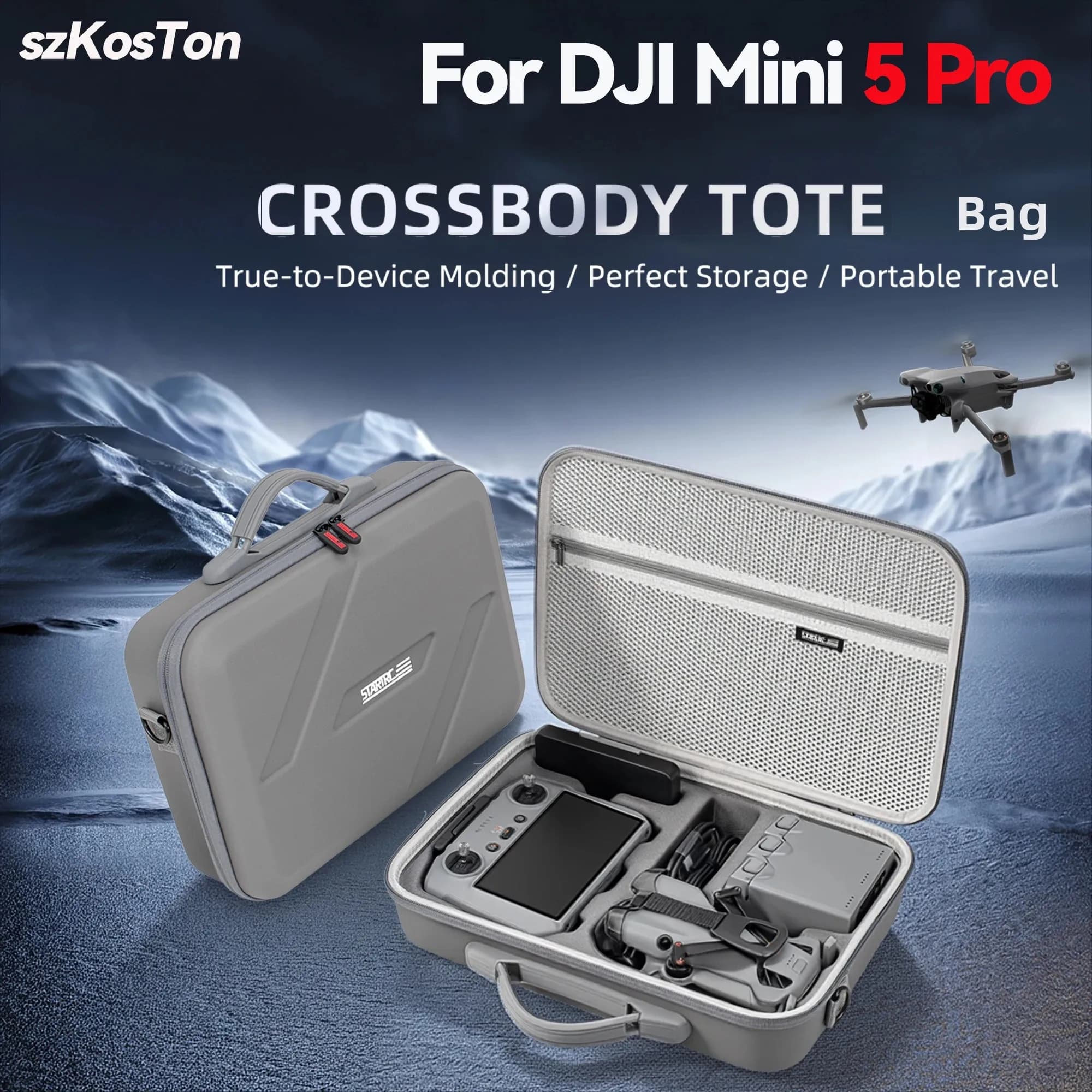 Portable Transport Case for DJI Mini 5 Pro Drone Rigid Travel Bag Shockproof Protective Accessories Waterproof