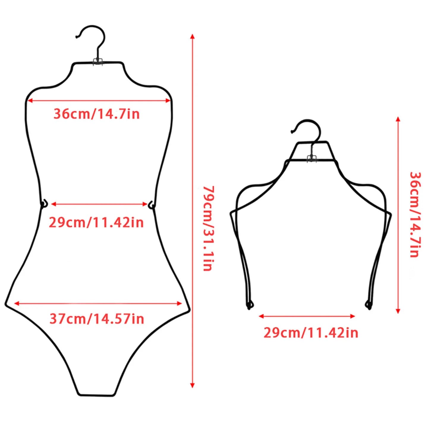 1 Pezzo Appendiabiti Pieghevole e Resistente per Lingerie e Costumi da Bagno, Organizzatore per Armadio, per Negozi e Boutique