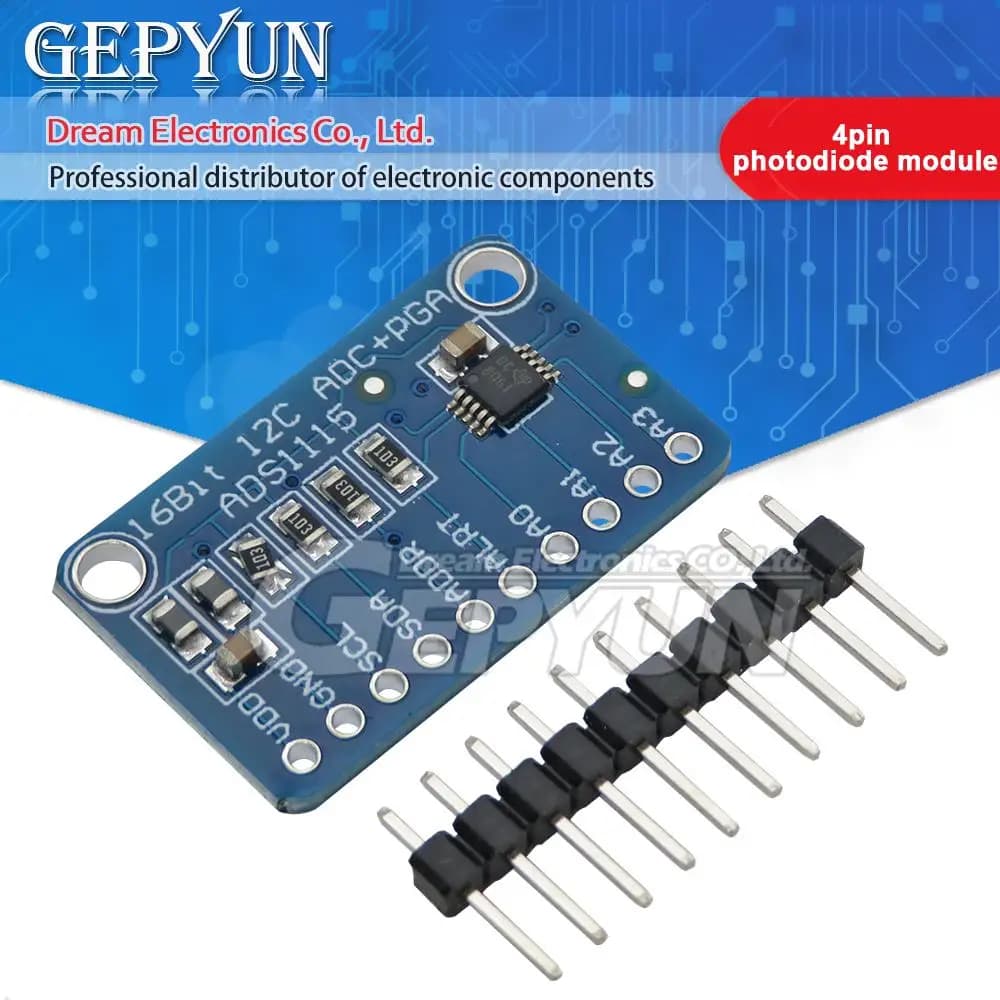 ADS1115 4 Pin Photodiode Module The light intensity detects the smart car card for Arduino