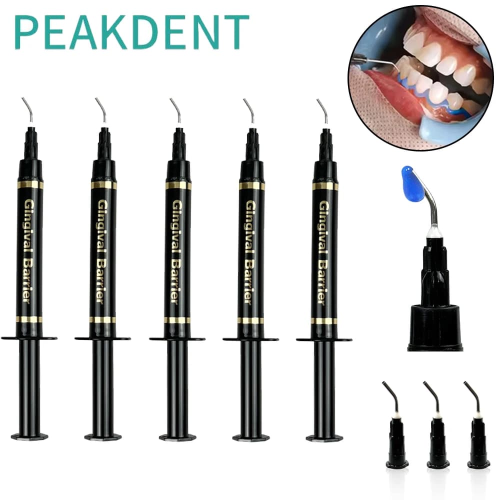 5/10 pieces gum barrier for professional clinic/ dam dental/gel protective professional for teeth whitening 1.5 ml