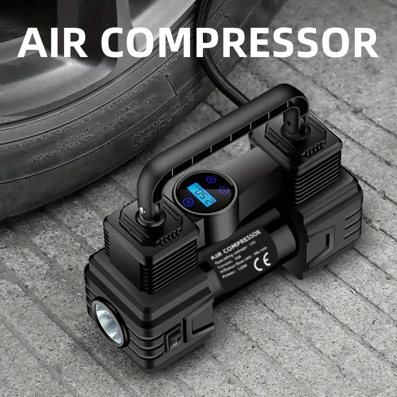Accessori Auto: Gonfiatore Elettrico per Pneumatici 12V Multifunzione, Comodo Gonfiatore Elettrico Compatto per Auto con Filo