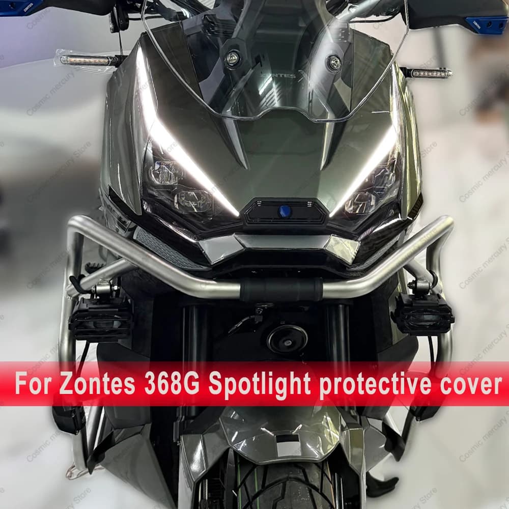 Materiale in lega di alluminio Moto LED Fendinebbia Protezione Della Protezione Fendinebbia Copertura Della Lampada Per ZONTES 368G 368 G 368-G G368