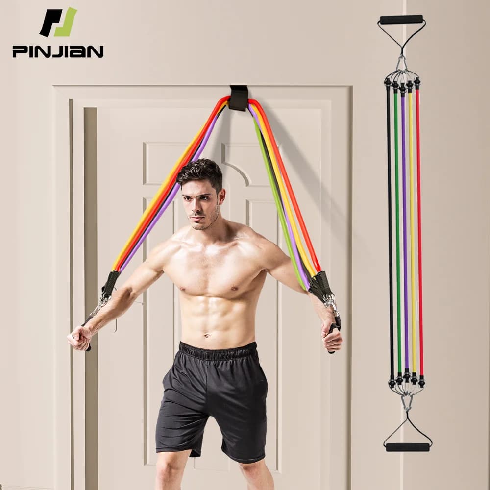 New 11-piece set Strength for bodybuilding with pull rope Set Elastic waistband for muscle training with multifunction tendrior
