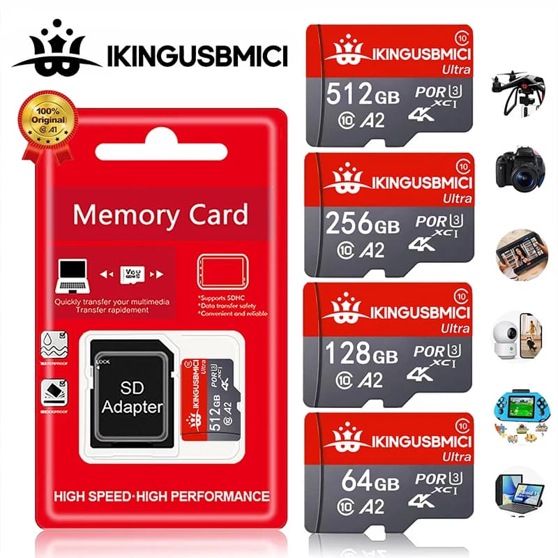 Memory Card and Micro SD Card SD Cards TF Cards Quick Transfer Stable 16GB/32GB/64GB/256GB for Nintendo Switch Gaming