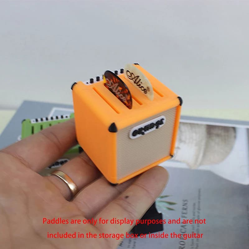 Set di 1 Scatola Porta Plettri per Chitarra in Miniatura 1/12, Accessori Decorativi per Scene Musicali, Giocattoli per Bambole