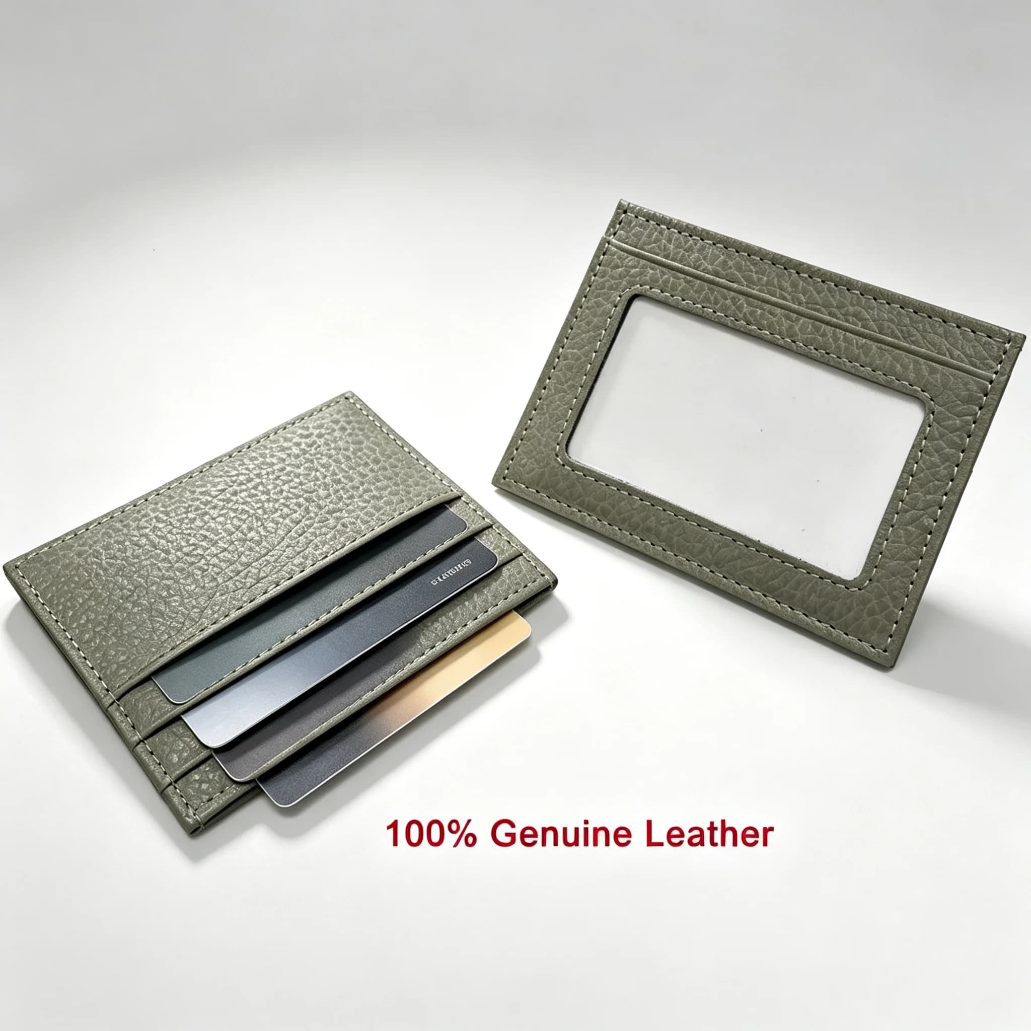 100% Genuine Leather Credit Card Holder Slim Wallet Thin Small Retro Cardholder Case Cowhide Men Women Luxury Card Holder Bag