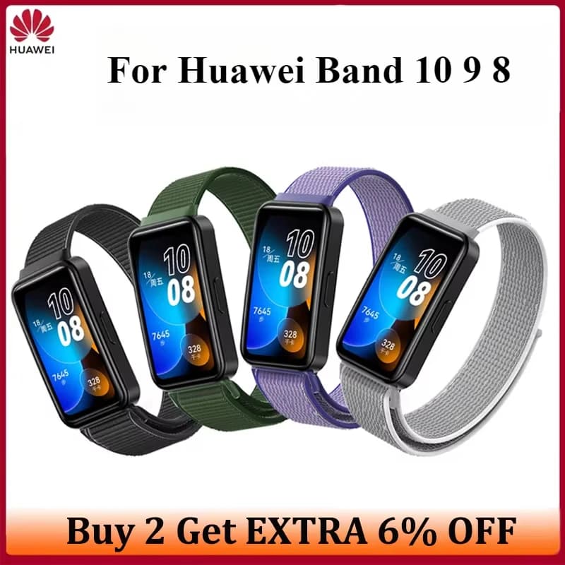 Cinturino in nylon per cinturini di ricambio Huawei Band10 Cintura adatta per cinturino estivo intelligente per accessori Huawei Band9