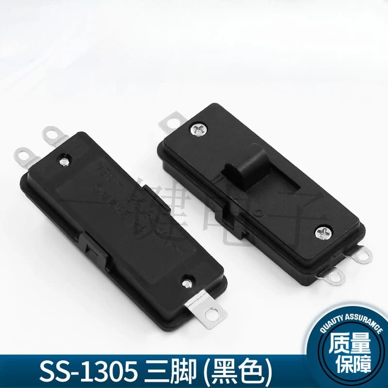 10 Pz/lotto SS-1305 Conversione Push Switch 3 Piedi 3 Marce Elettrico Asciugacapelli Interruttore Scorrevole Nero