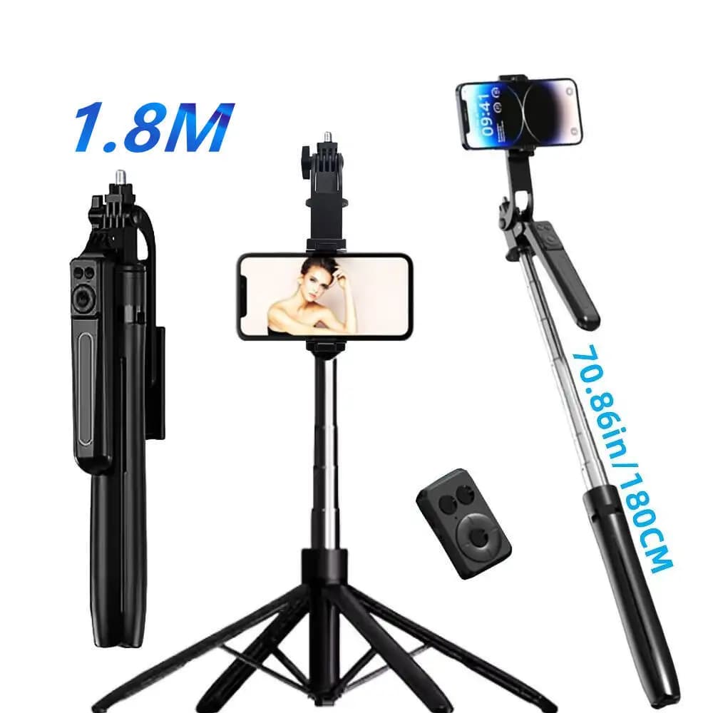 2025 selfie stick tripod for mobile phone, monofoot with wireless remote control for iPhone Samsung Huawei Xiaomi Smartphone